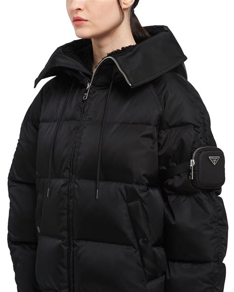 prada milano puffer jacket|prada re nylon puffer jacket.